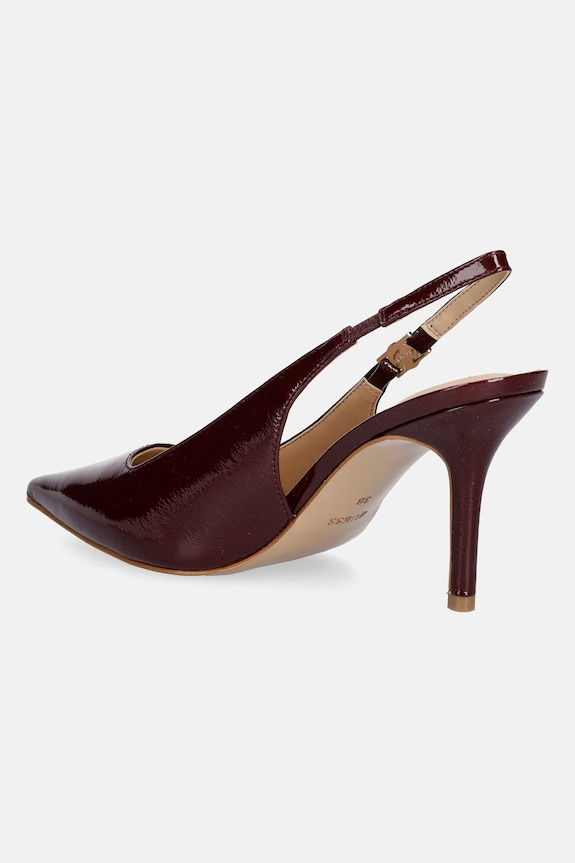 Obuća Guess štikle od kože NASHILY FLTNAS.LEP05.RED bordo