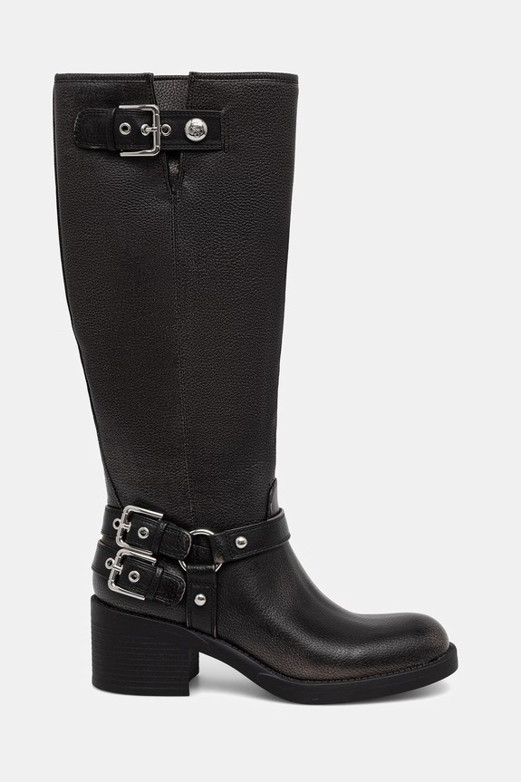 Guess visoke čizme za žene MATLEY FLTMAT.LEA11.BLACK crna AW26
