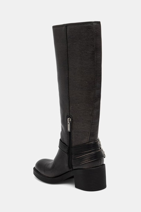 Obuća Guess visoke čizme za žene MATLEY FLTMAT.LEA11.BLACK crna