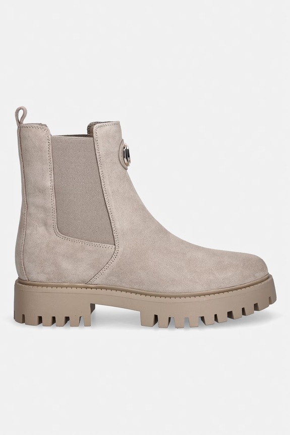 Guess čizme s platformom za žene od brušene kože FIDA2 FLTF2D.SUE10.GREY siva AW26