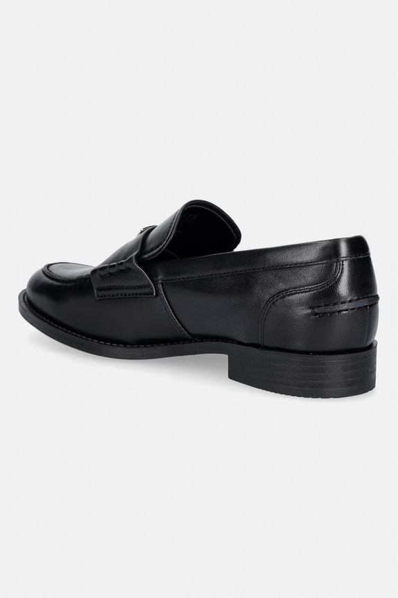 Obuća Guess mokasinke za žene od kože BELISO FLTBSO.LEA14.BLACK crna