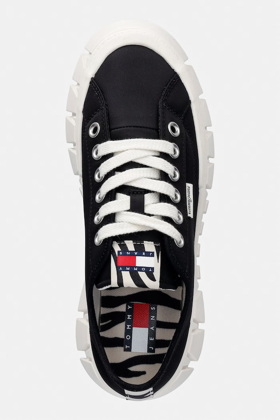 Tommy Jeans TJ PLATFORM SNEAKER ZEBRA sneakersy damskie czarny EN0EN03070