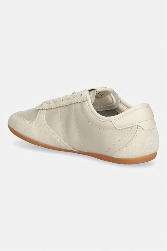 Boty Tommy Jeans TJ BALLET SNEAKER sneakers boty dámské kožené EN0EN03059 béžová