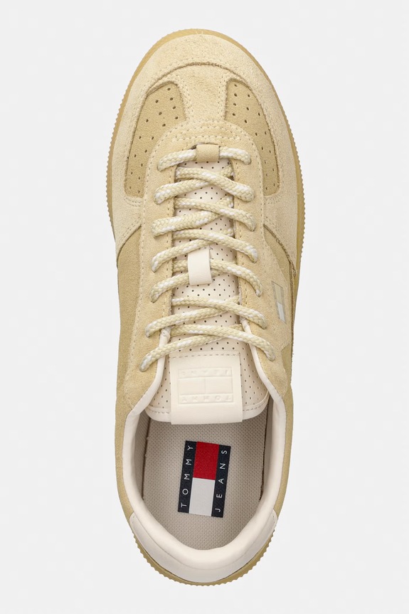Tommy Jeans MU THE GREENWICH EDGE SUEDE tenisky dámske semišové žltá EN0EN03050