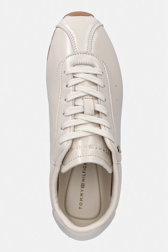 Tommy Hilfiger BELLA SNEAKER LEATHER tenisice za žene od kože bež FW0FW09495