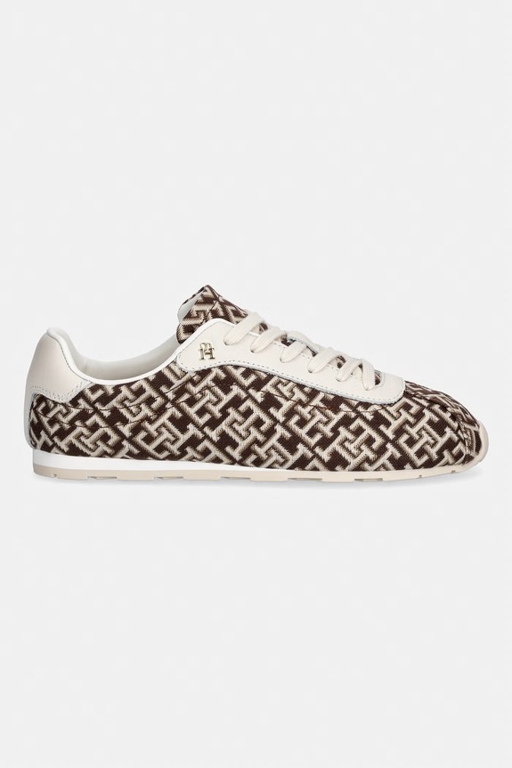 Tommy Hilfiger BELLA MONOGRAM SNEAKER sneakersy damskie FW0FW09523 beżowy AW26