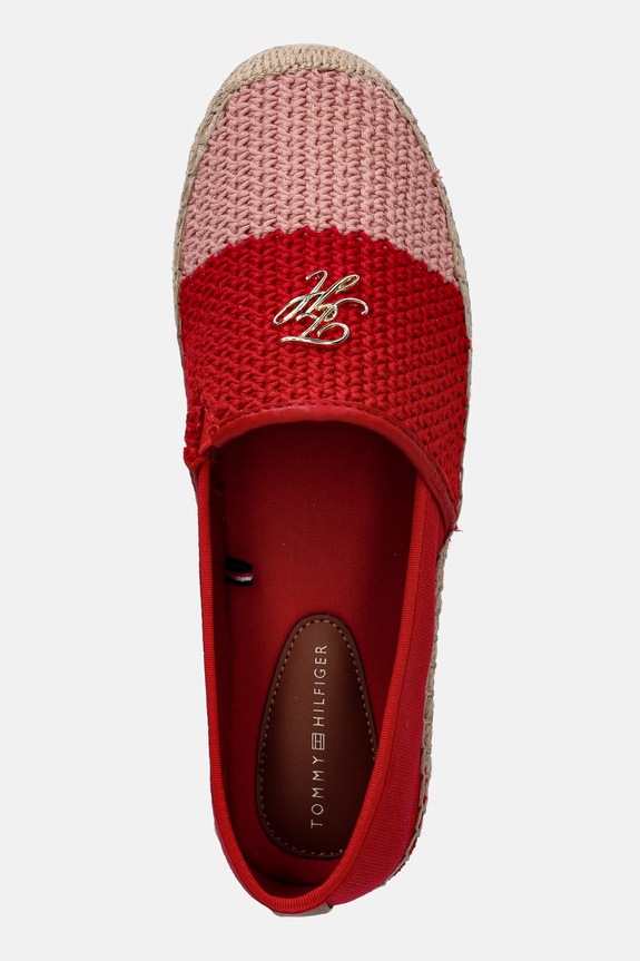Tommy Hilfiger espadrile za žene TH SCRIPT CROCHET ESPADRILLE crvena FW0FW09502