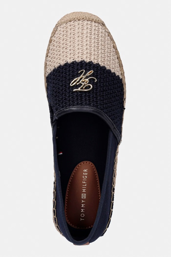 Tommy Hilfiger espadrile za žene TH SCRIPT CROCHET ESPADRILLE mornarsko plava FW0FW09502