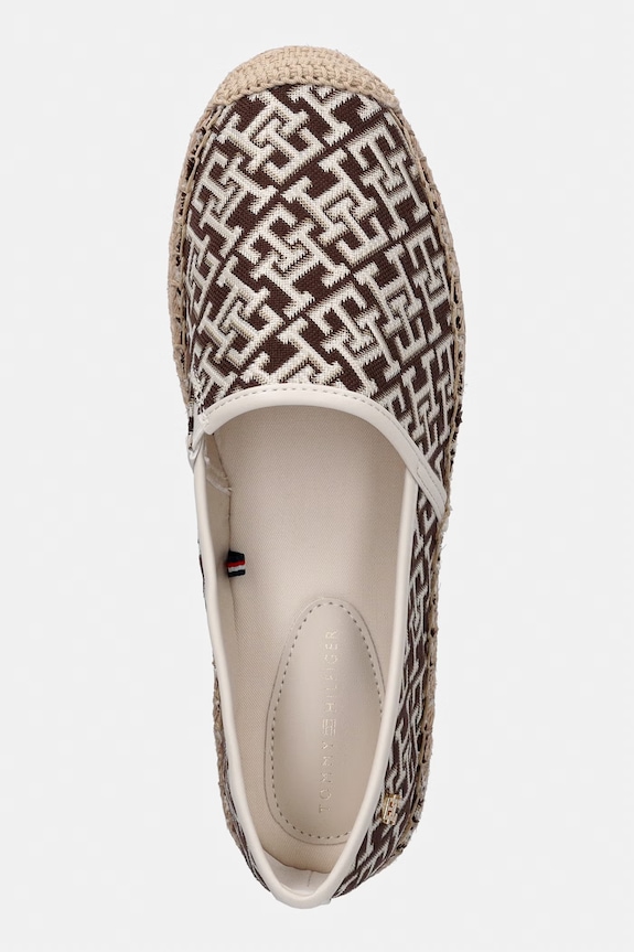 Tommy Hilfiger εσπαντρίγιες Γυναικεία TH MONOGRAM JACQUARD ESPADRILLE καφέ FW0FW09501