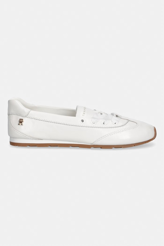 Tommy Hilfiger baleríny kožené BELLA BALLET SNEAKER FW0FW09449 bílá AW26
