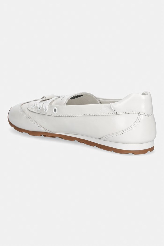 Boty Tommy Hilfiger baleríny kožené BELLA BALLET SNEAKER FW0FW09449 bílá