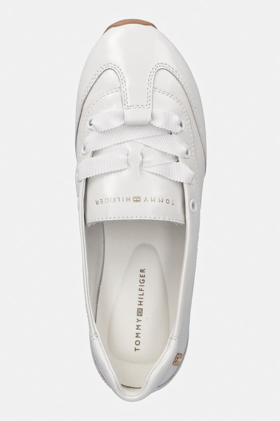 Tommy Hilfiger baleríny kožené BELLA BALLET SNEAKER bílá FW0FW09449