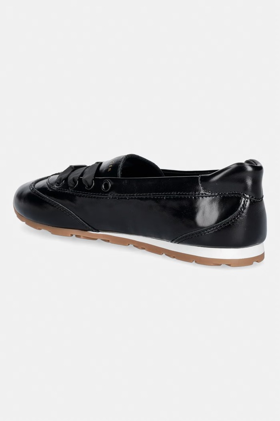 Obuwie Tommy Hilfiger baleriny skórzane BELLA BALLET SNEAKER FW0FW09449 czarny