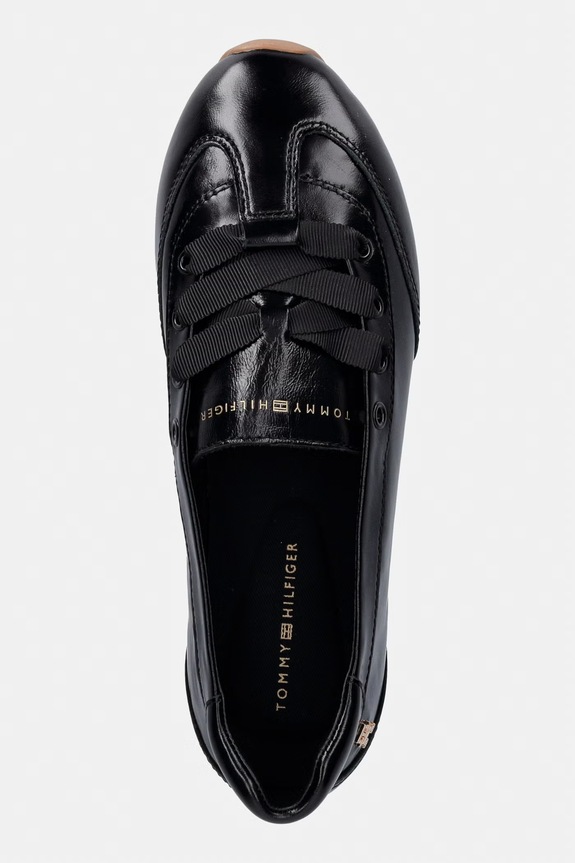 Tommy Hilfiger baleriny skórzane BELLA BALLET SNEAKER czarny FW0FW09449