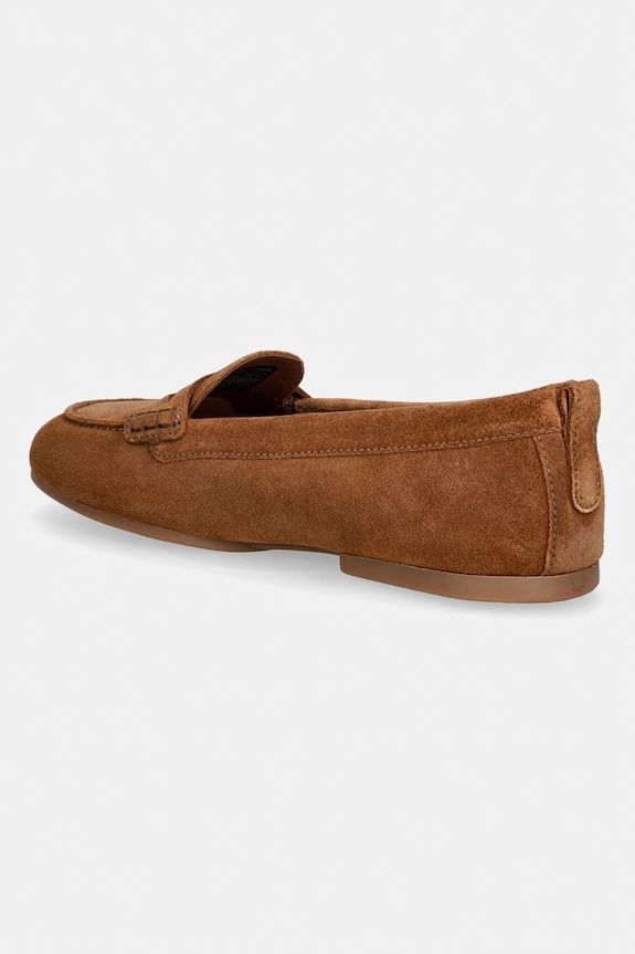 Obuv Tommy Hilfiger mokasíny dámske semišové TH FLEX SUEDE LOAFER BALLERINA FW0FW09507 hnedá