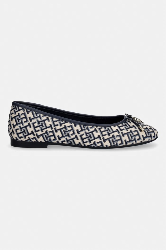 Tommy Hilfiger baleriny TH CHARM JACQUARD BALLERINA FW0FW09504 granatowy AW26