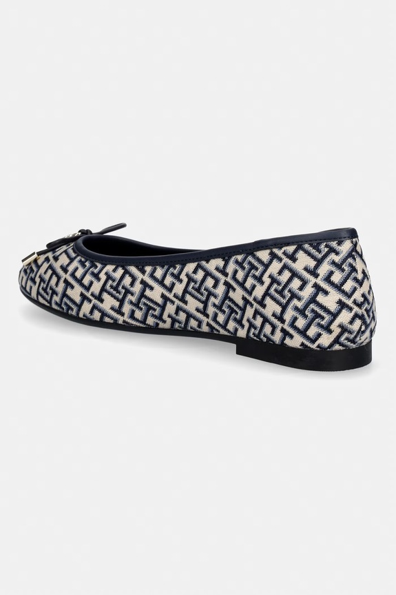 Obuwie Tommy Hilfiger baleriny TH CHARM JACQUARD BALLERINA FW0FW09504 granatowy