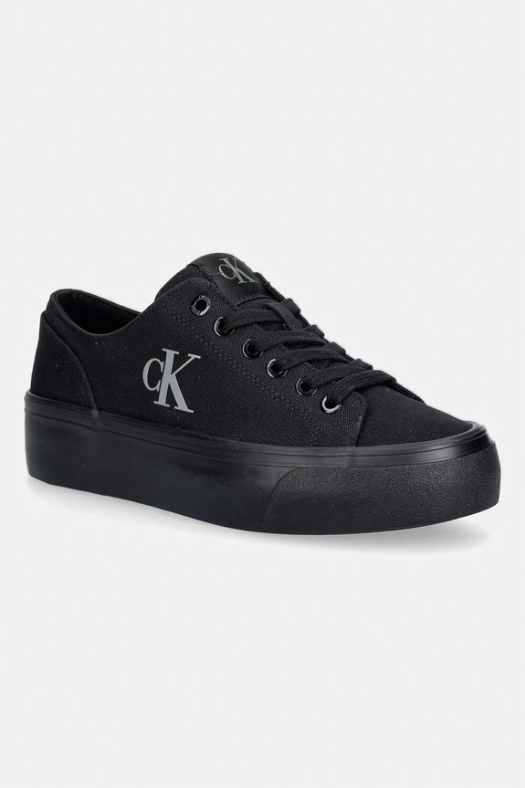 Calvin Klein VULC FLATFORM LOW CANVAS MG tenisówki damskie czarny YW0YW01763.0GJ