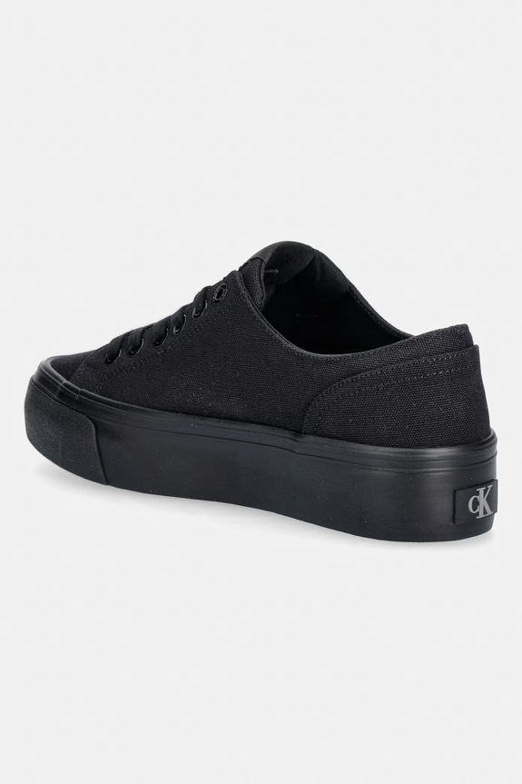 Obuwie Calvin Klein VULC FLATFORM LOW CANVAS MG tenisówki damskie YW0YW01763.0GJ czarny