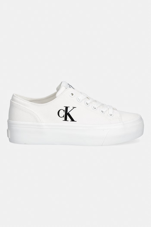 Calvin Klein VULC FLATFORM LOW CANVAS MG tenisky dámské YW0YW01763.02Q bílá AW26