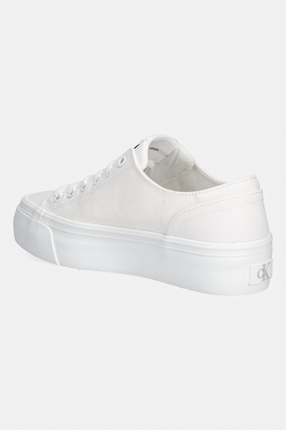 Boty Calvin Klein VULC FLATFORM LOW CANVAS MG tenisky dámské YW0YW01763.02Q bílá