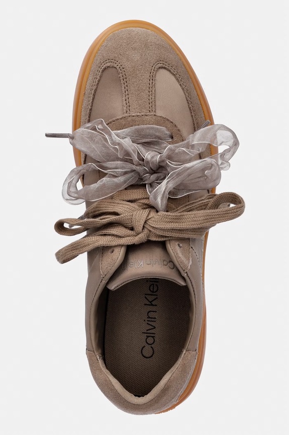 Calvin Klein LOW PRO CUPSOLE WT SATIN MIX superge ženske bež HW0HW03288.0H0
