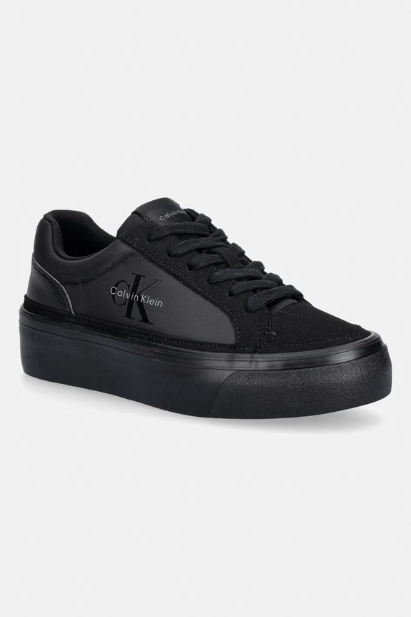 Calvin Klein VULC FLATF LACEUP NY-SU sneakersy damskie czarny HW0HW03086.0GJ