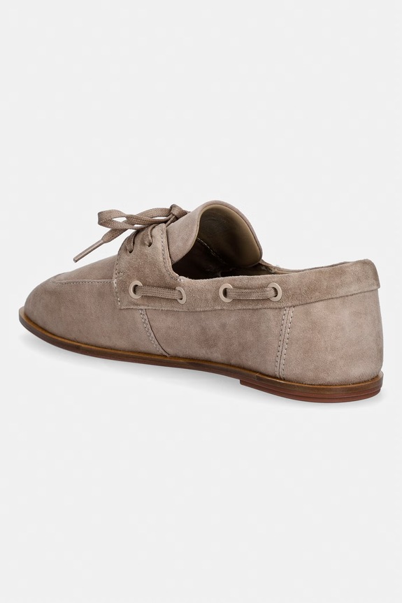 Boty Calvin Klein mokasíny dámské semišové ESS BOATSHOE SUEDE HW0HW03290.AFF béžová