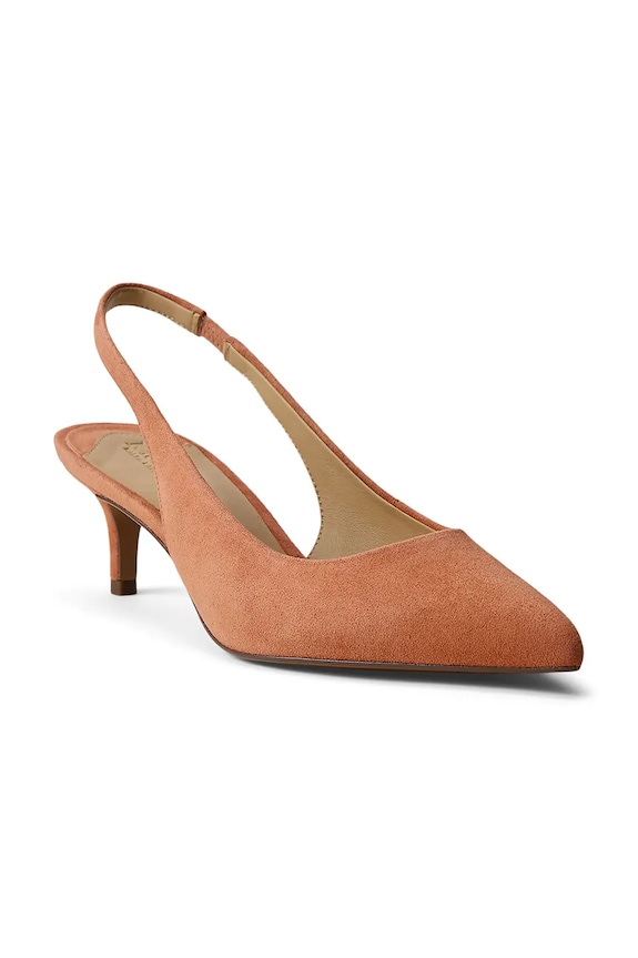 Lauren Ralph Lauren στιλέτο δερμάτινο Lolah II 802959263006.600 πορτοκαλί AW26