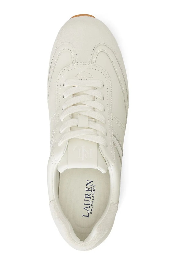 Obuća Lauren Ralph Lauren Dani Lw Prfl tenisice za žene od kože 802P17694001.100 bijela