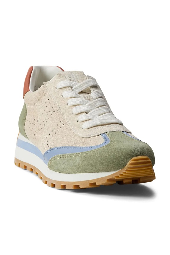 Lauren Ralph Lauren Dani Perf sneakers γυναικεία σουέτ 802P15840005.999 μπεζ AW26