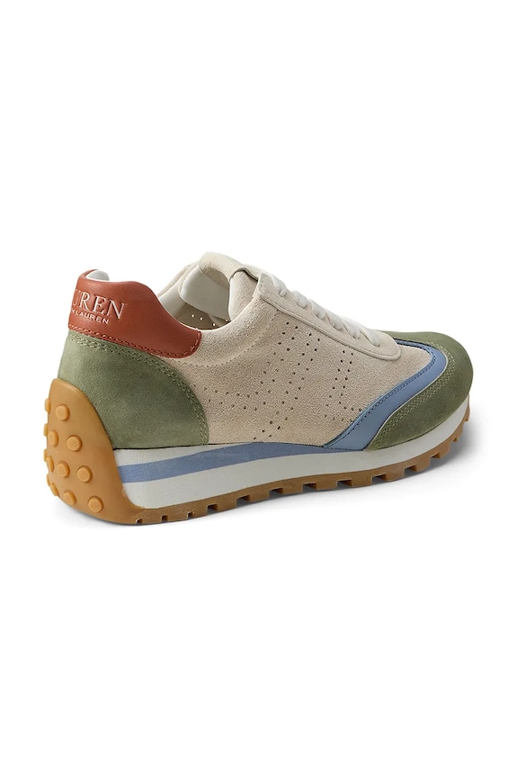 Παπούτσια Lauren Ralph Lauren Dani Perf sneakers γυναικεία σουέτ 802P15840005.999 μπεζ