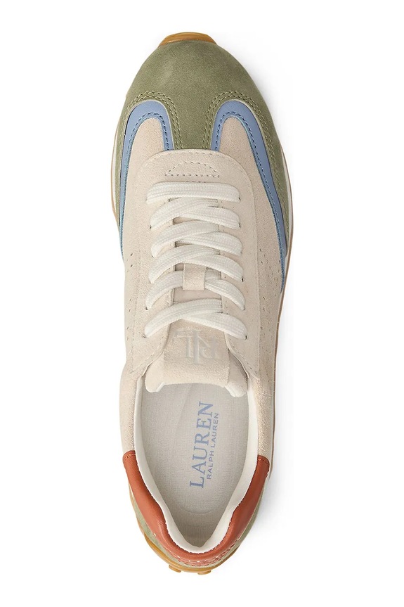 Lauren Ralph Lauren Dani Perf sneakers γυναικεία σουέτ μπεζ 802P15840005.999