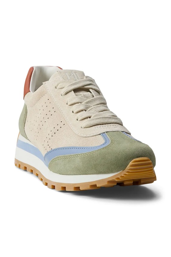 Lauren Ralph Lauren Dani Perf sneakers γυναικεία σουέτ 802P15840005.999 μπεζ