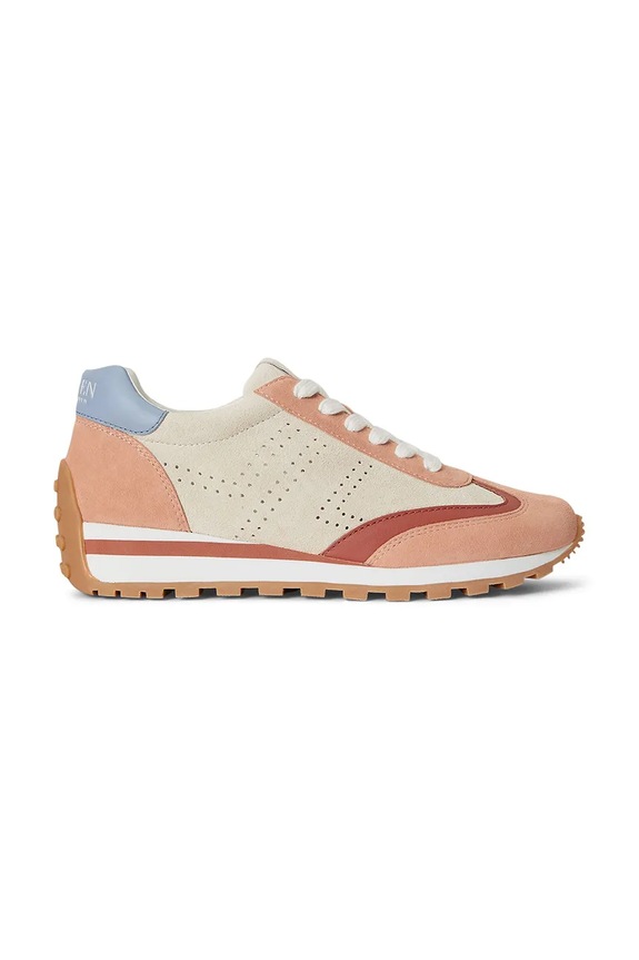 Lauren Ralph Lauren Dani Perf sneakers γυναικεία σουέτ πορτοκαλί 802P15840003.999