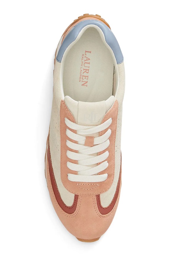 Παπούτσια Lauren Ralph Lauren Dani Perf sneakers γυναικεία σουέτ 802P15840003.999 πορτοκαλί