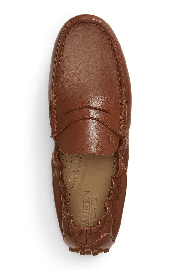 Παπούτσια Lauren Ralph Lauren μοκασίνια Γυναικεία δερμάτινα Wynnie Drvr 802P15834001.200 καφέ