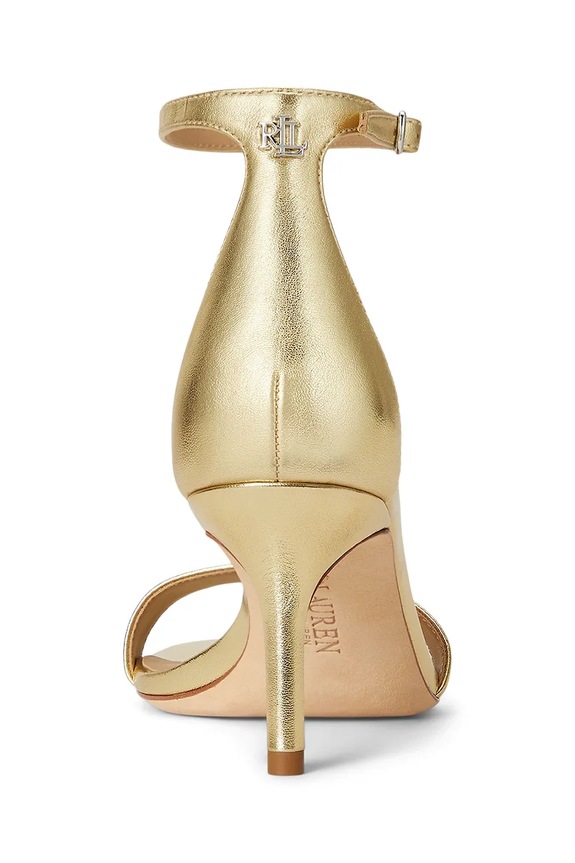 Obuv Lauren Ralph Lauren sandále kožené Allie Mid 802978207002.710 zlatá
