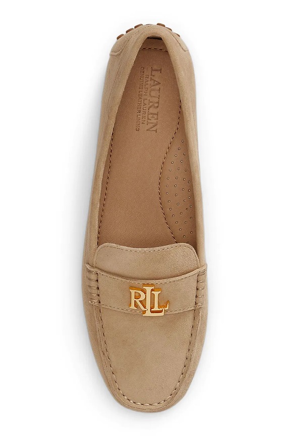 Obuv Lauren Ralph Lauren mokasíny dámske semišové Barnsbury 802821629035.270 béžová