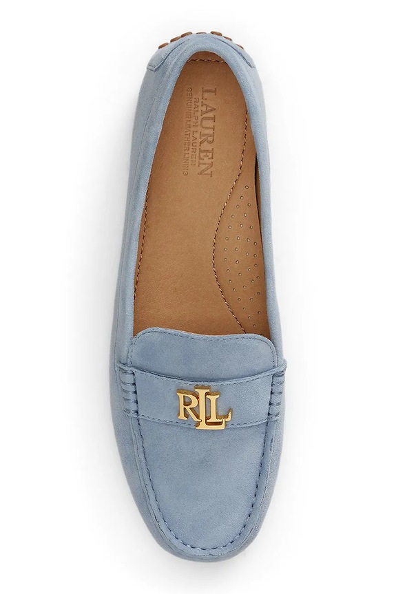 Obuća Lauren Ralph Lauren mokasinke za žene od brušene kože Barnsbury 802821629034.400 plava