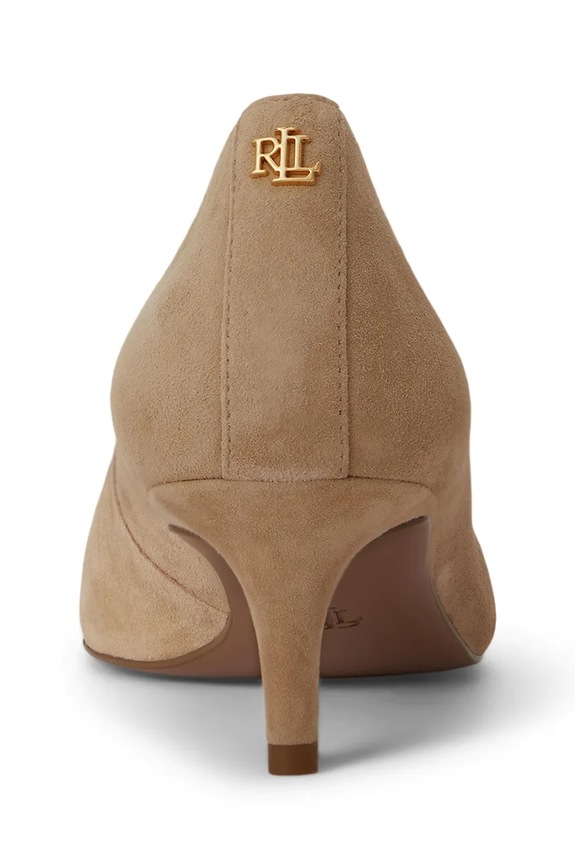 Obuća Lauren Ralph Lauren štikle od brušene kože Adrienne 802755524014.270 bež