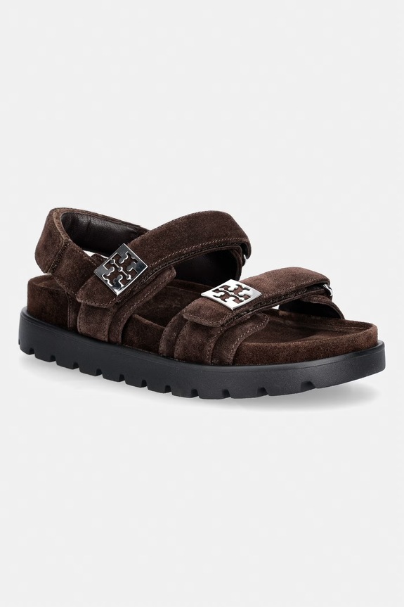 Tory Burch босоніжки жіночі замшеві Mellow Sport Sandal коричневий 180673.201