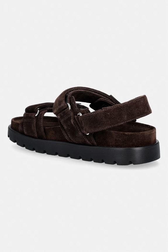 Взуття Tory Burch босоніжки жіночі замшеві Mellow Sport Sandal 180673.201 коричневий