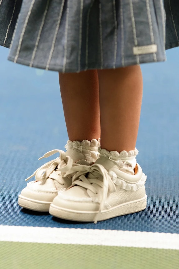 Donsje sneakersy dziecięce skórzane beżowy 2033000.22.28