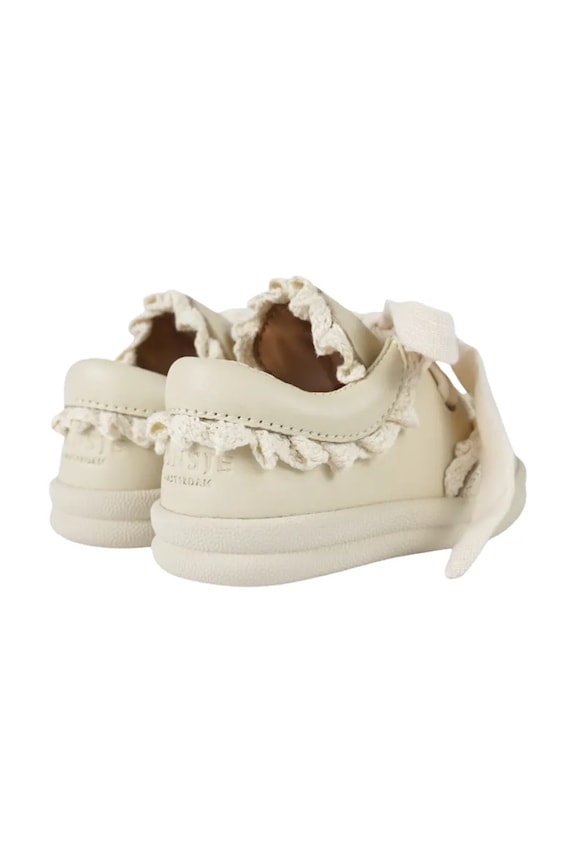 Dziewczynka Donsje sneakersy dziecięce skórzane 1506500 beżowy