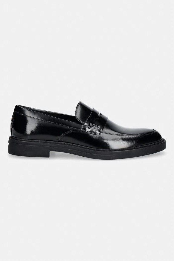 BOSS мокасини мъжки от кожа Calev 50568869.001 черен AW26