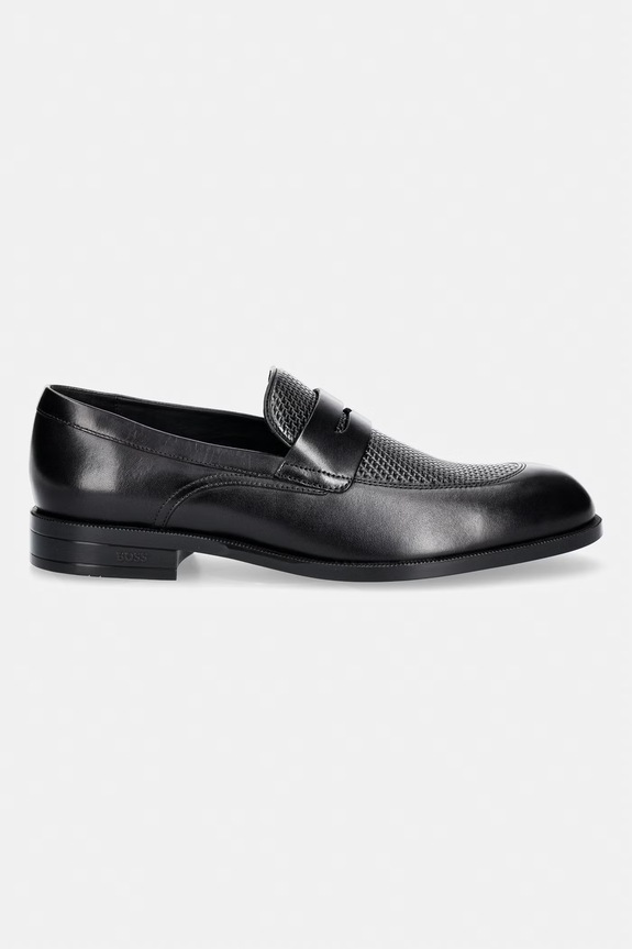 BOSS мокасины для мужчин кожаные Tayil 50568824.001 чёрный AW26