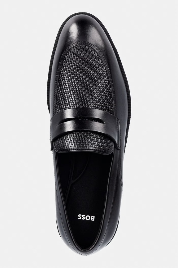BOSS мокасины для мужчин кожаные Tayil чёрный 50568824.001