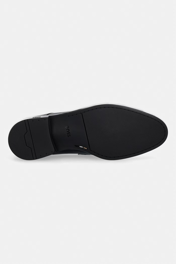 BOSS мокасины для мужчин кожаные Tayil 50568824.001 чёрный
