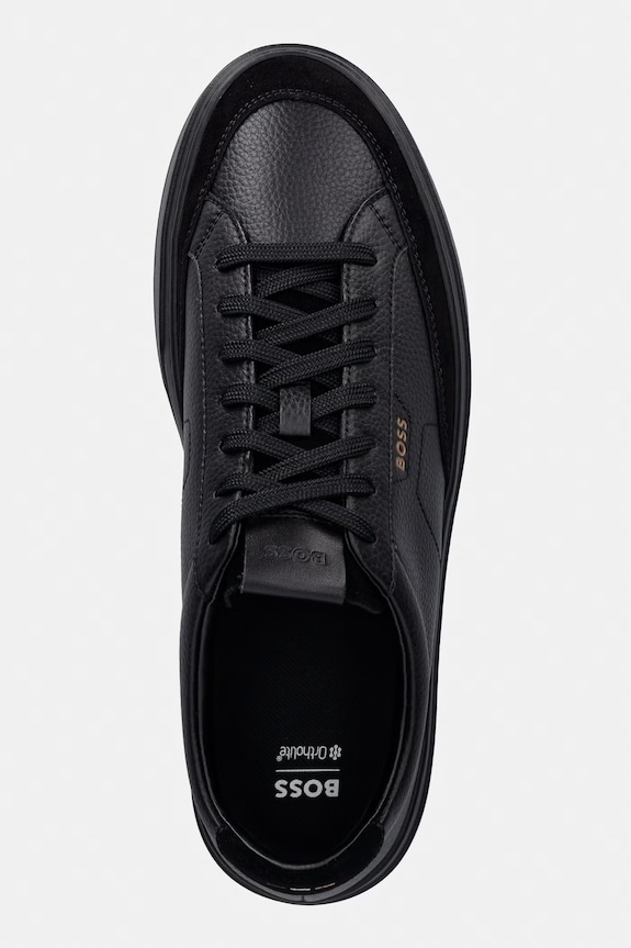 BOSS Kieran da uomo in pelle nero 50568536.005